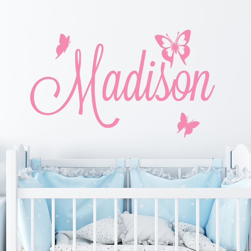 Home Decor Wall Stickers - 1개 신디자인 맞춤형 이름 나비 벽