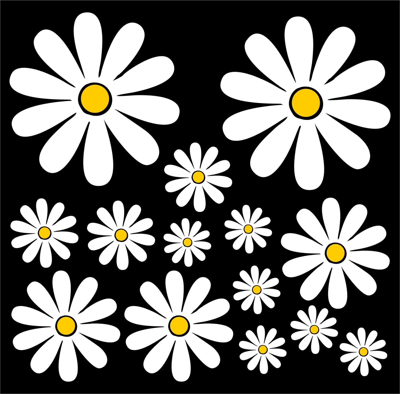 Home Decor Daisy - 15cm 데이지 외관 귀여운, 오토바이 스티커