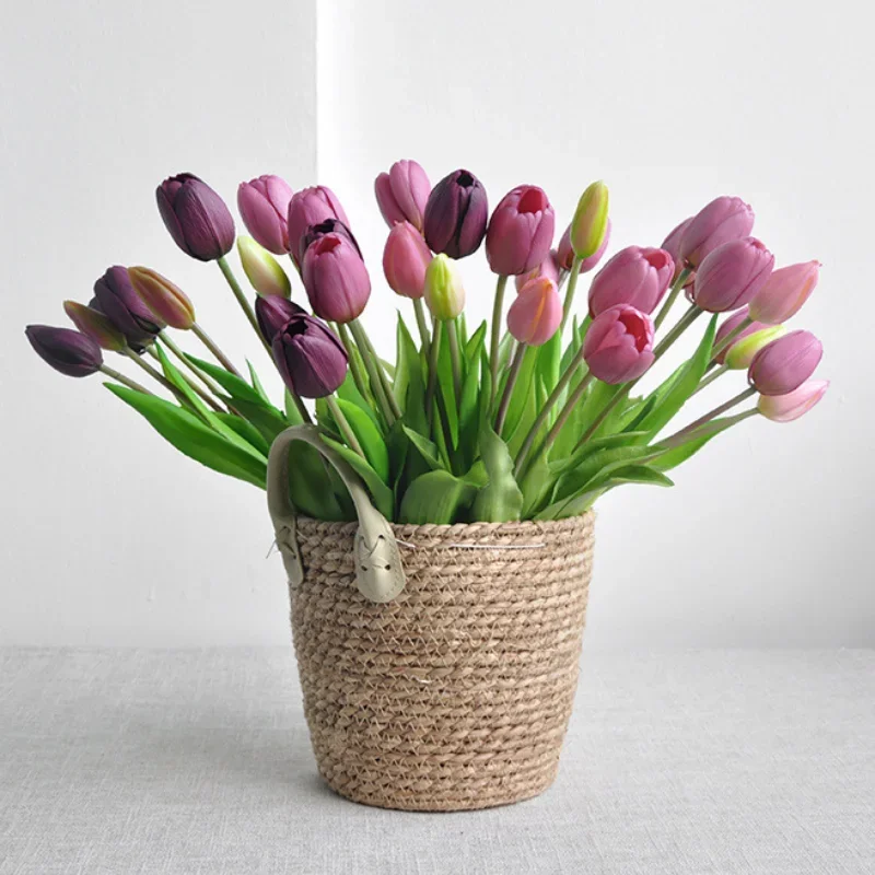 Home Decor Tulip - 인공 튤립 촉감 부드러운 고무 가짜