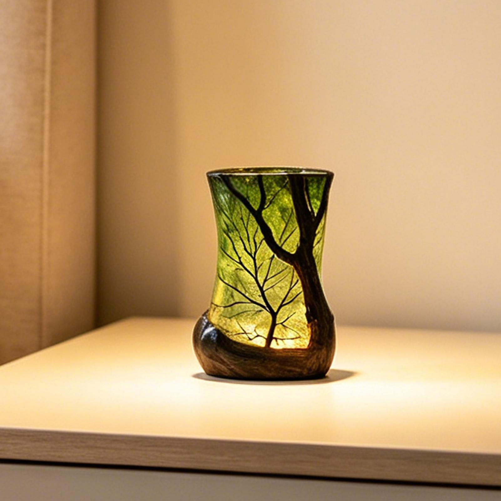 Home Decor Inspo - 침대 옆 테이블 램프 숲 모양