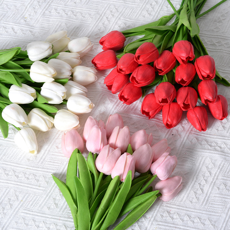 Home Decor Tulip - 3/6/9PCS 튤립 인공 꽃 진짜 터치