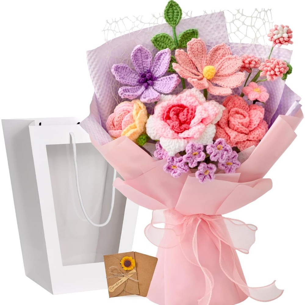Home Decor Tulip - 손뜨개 꽃다발, 어머니의 날을 위한 수제