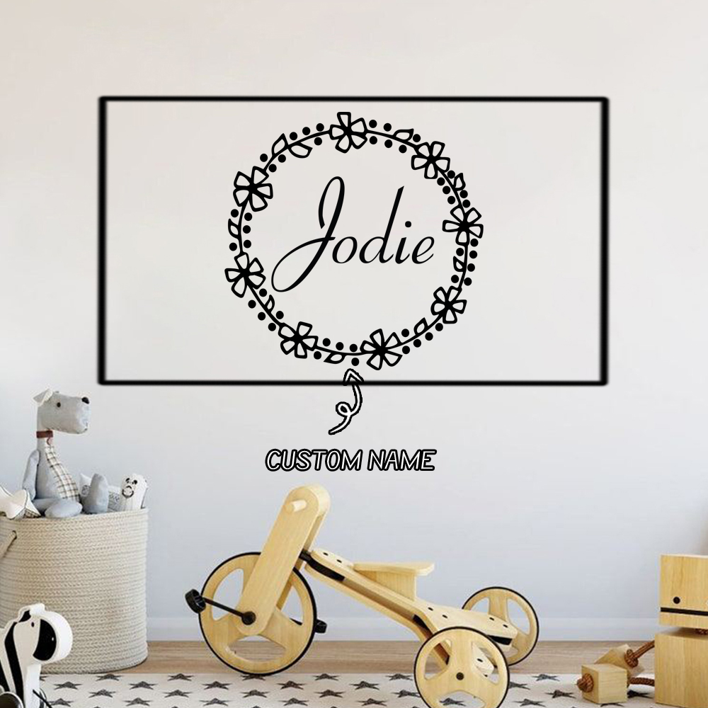 Home Decor Wall Stickers - 1PC 사랑스러운 화환 사용자 정의 텍스트