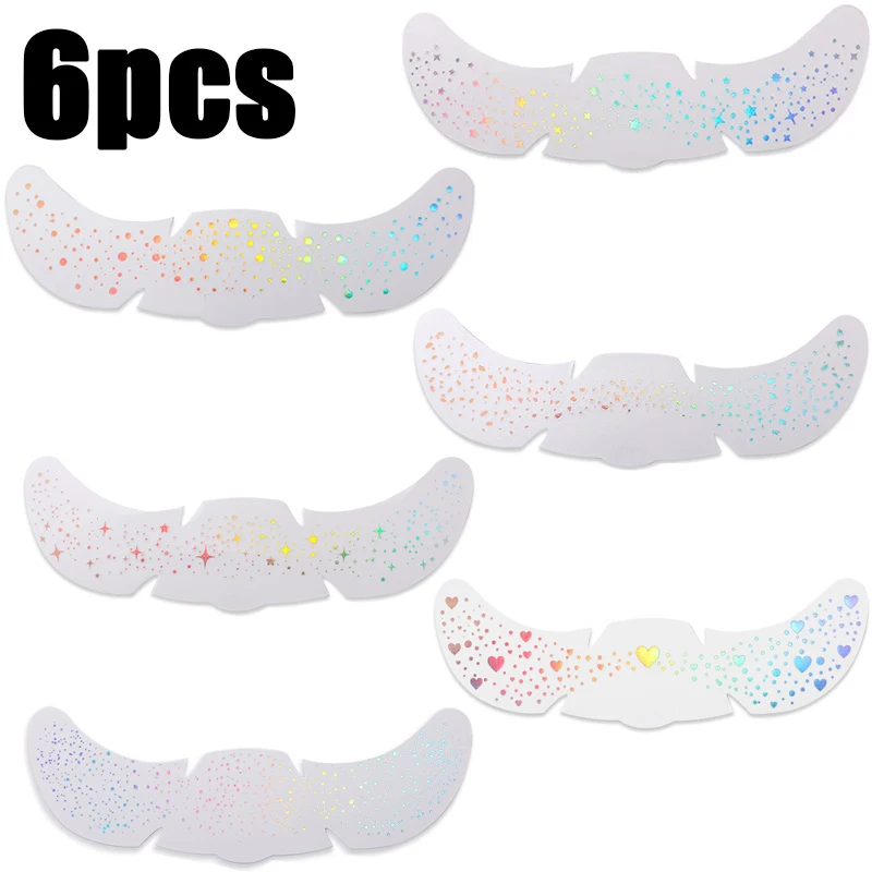Home Decor Sticker - 크리스마스 스톡킹 스터퍼 6개 글리터 프레클