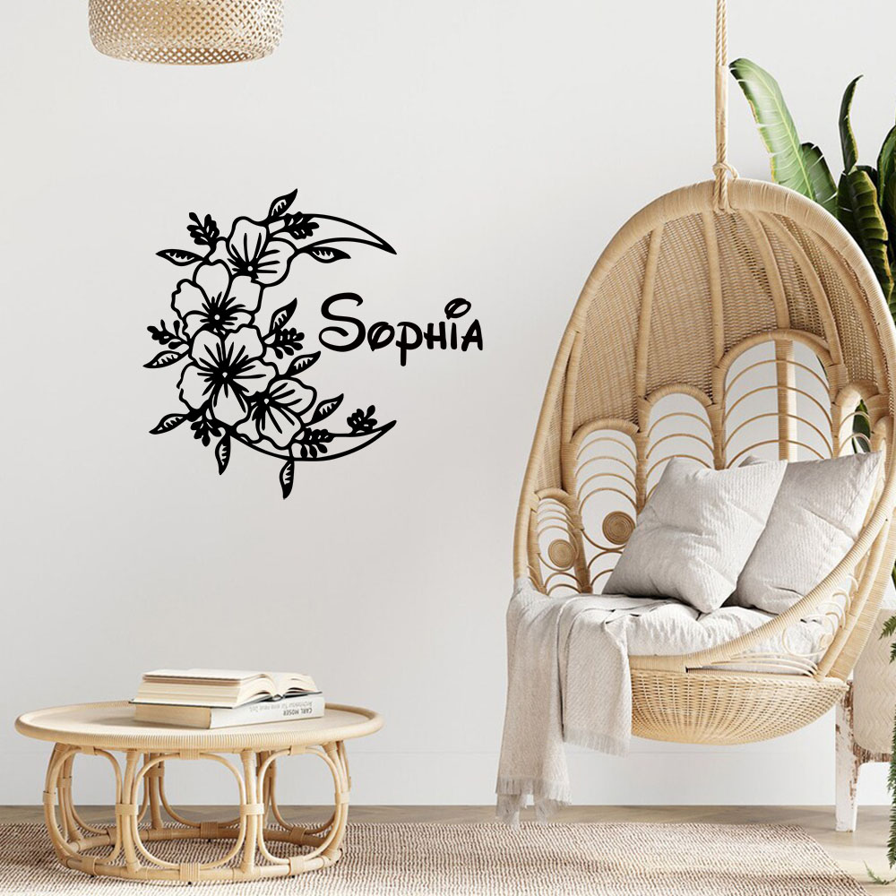 Home Decor Wall Stickers - 1PC 크리 에이 티브 문 플라워
