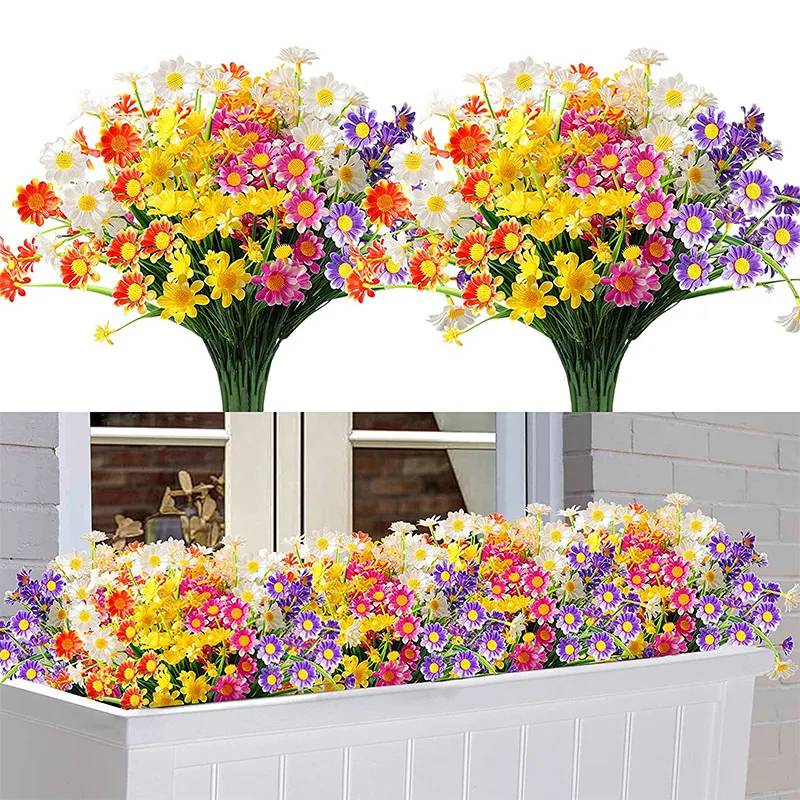 Home Decor Daisy - 자외선 차단 퇴색 방지 플라스틱 식물,