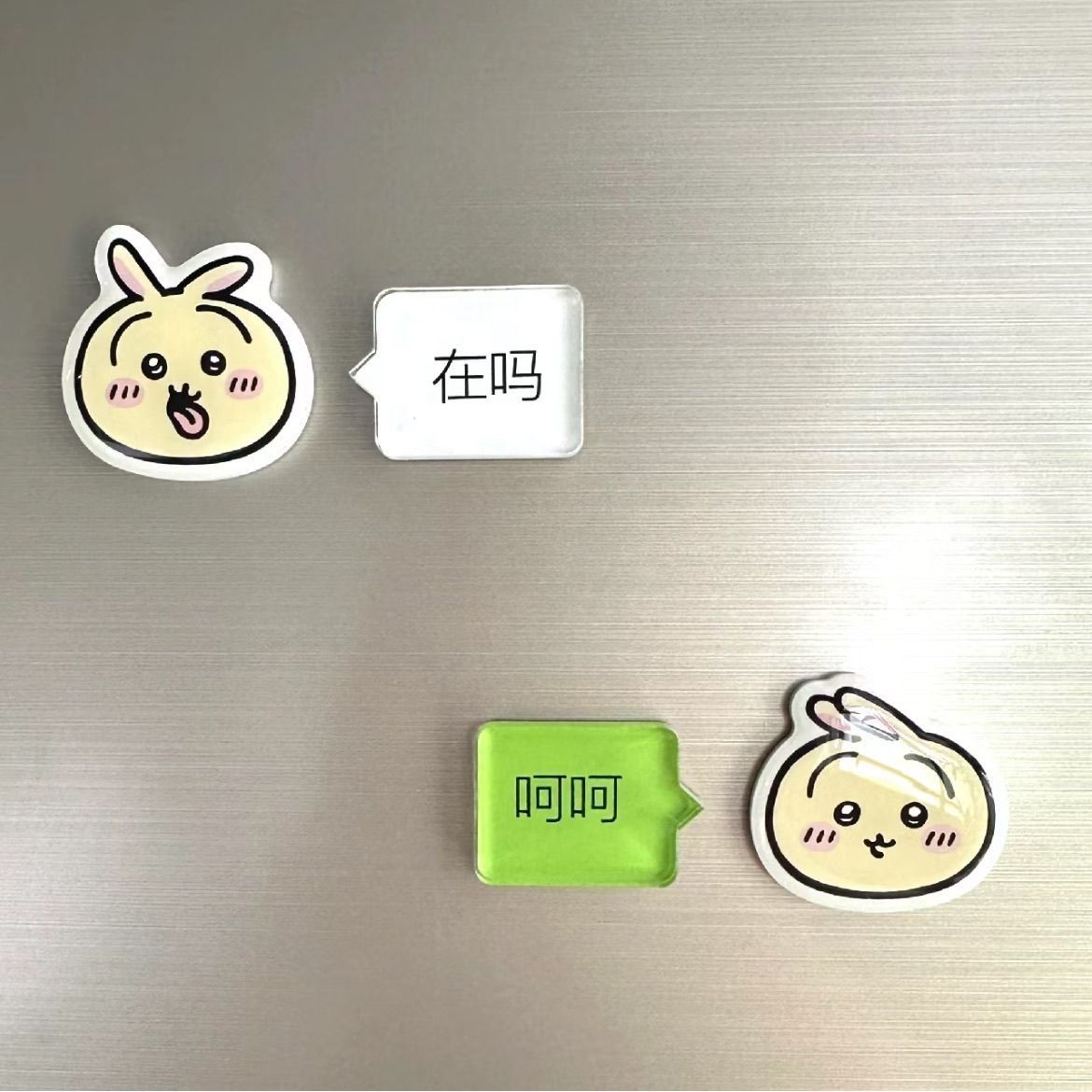 Home Decor Collection - 치이카와 재미있는 단어 아크릴 자석 냉장고