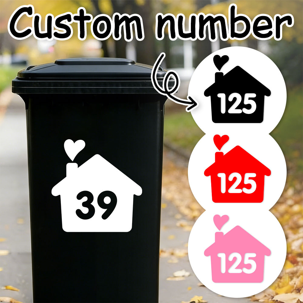 Home Decor Sticker - 1PC/3PCS 맞춤형 집 번호 스티커 방수