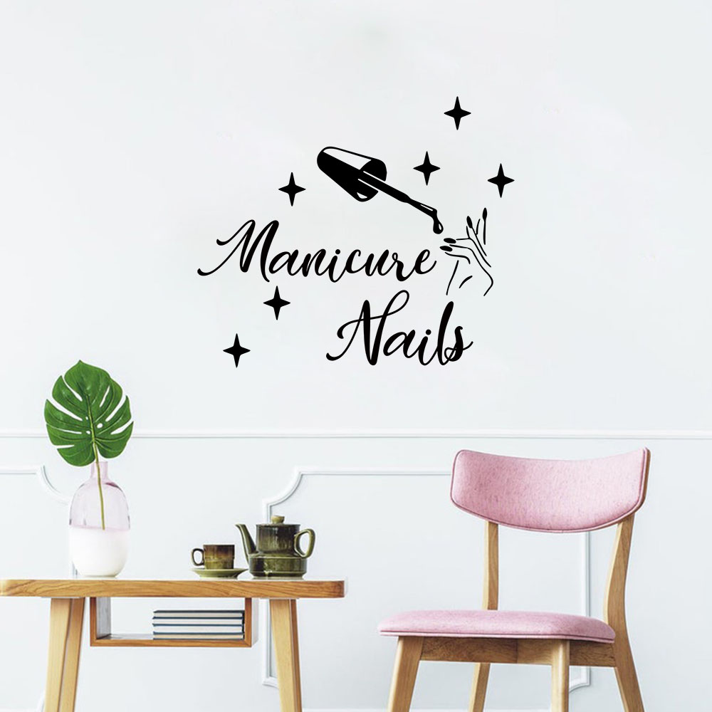 Home Decor Wall Stickers - 1PC 크리 에이 티브 매니큐어 맞춤형