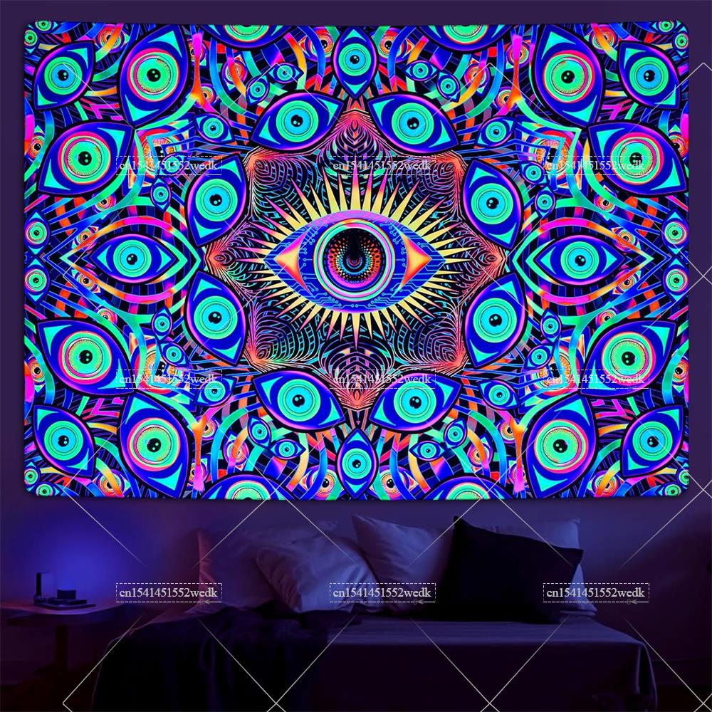 Aesthetic Tapestry - 블랙 라이트 아이즈 태피스트리 보호 만다라
