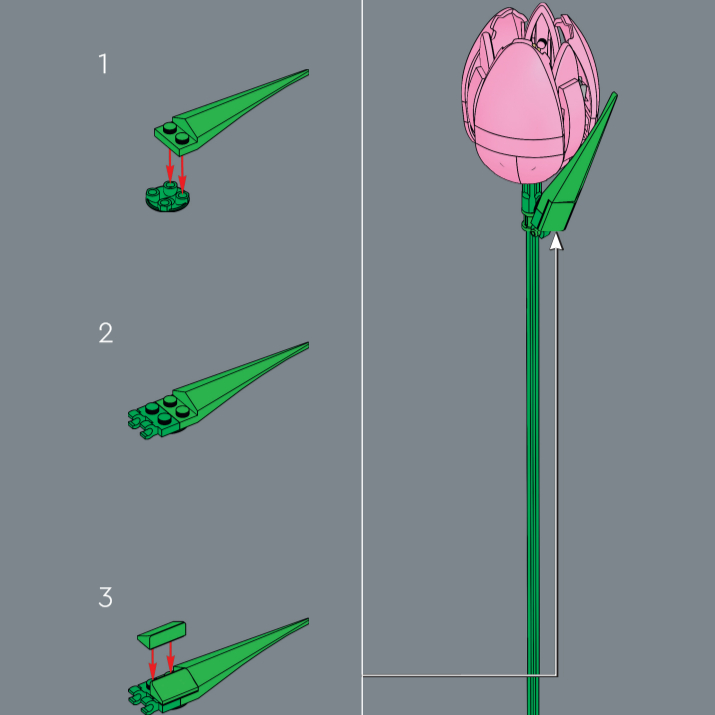 새로운 식물성 튤립 꽃다발 레고와 호환 가능 장식용 크 - Home Decor Tulip 리뷰 및 가격
