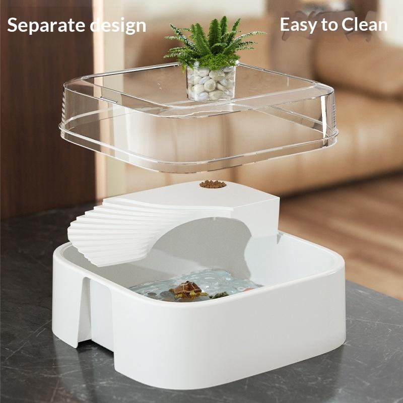 새로운 투명 거북이 수조 홈 데스크탑 장식용 거북이 상 - Home Decor Habitat 리뷰 및 가격