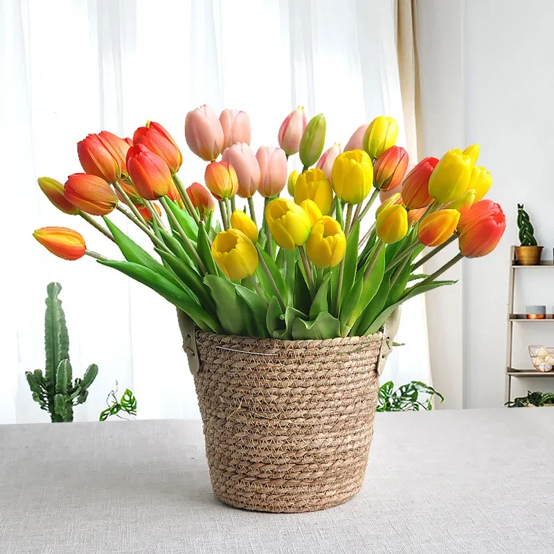 인공 튤립 촉감 부드러운 고무 가짜 꽃, 홈 거실 장식 - Home Decor Tulip 리뷰 및 가격