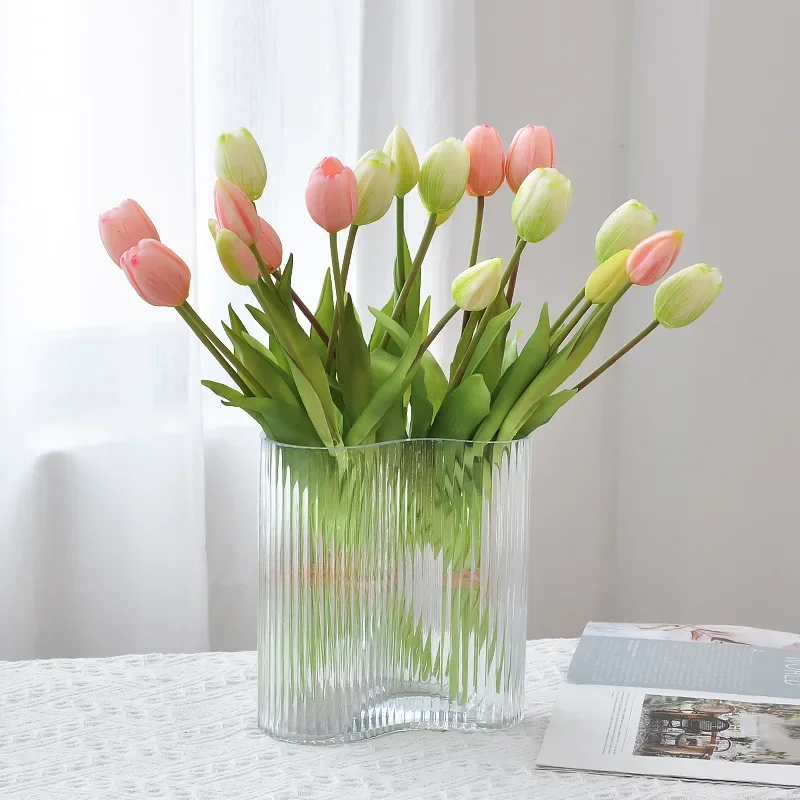 인공 튤립 촉감 부드러운 고무 가짜 꽃, 홈 거실 장식 - Home Decor Tulip 리뷰 및 가격