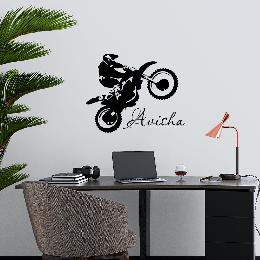 1PC 패션 오토바이 운전자 맞춤형 텍스트 홈 장식 학 - Home Decor Wall Stickers 리뷰 및 가격