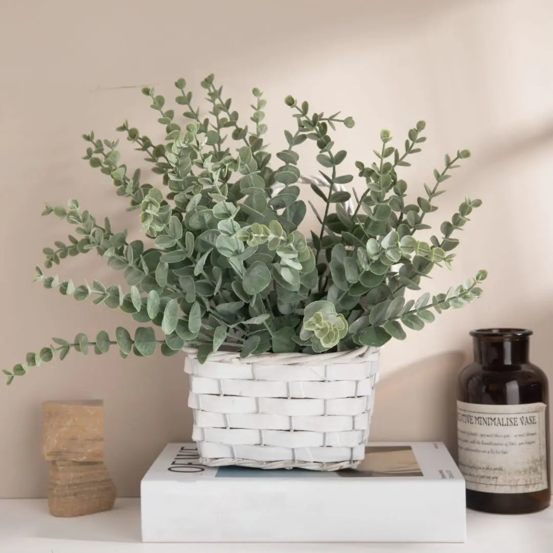 10pcs 38cm 유칼립투스 줄기 인공 유칼립투스 잎 - Artificial Hanging Plants 리뷰 및 가격
