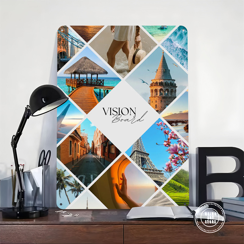 여행 비전 보드 콜라주 프린트 포스터 맞춤형 레트로 벽 - Home Decor Vision Board 리뷰 및 가격