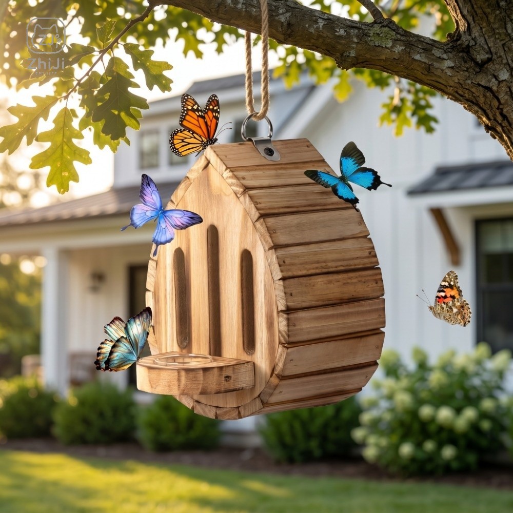홈데코 나무 나비집 걸이형 장식용 꽃파종기 집 자연 서 - Home Decor Habitat 리뷰 및 가격