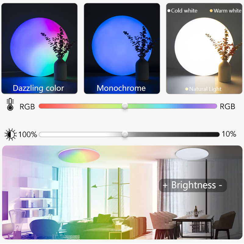 MARPOU 다채로운 RGB 천장 램프, 밝기 조절 가 - Home Decor App 리뷰 및 가격