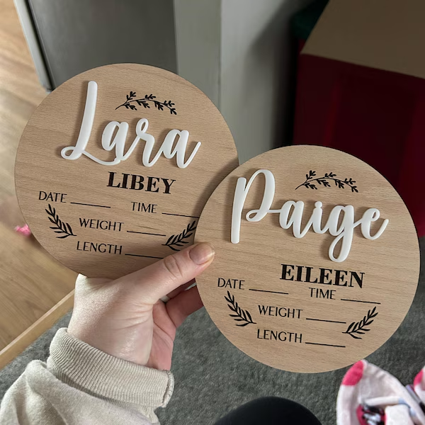 1Pc 맞춤형 아기 발표판 나무 이름표, 가정실 사무실 - Home Decor Inspo 리뷰 및 가격