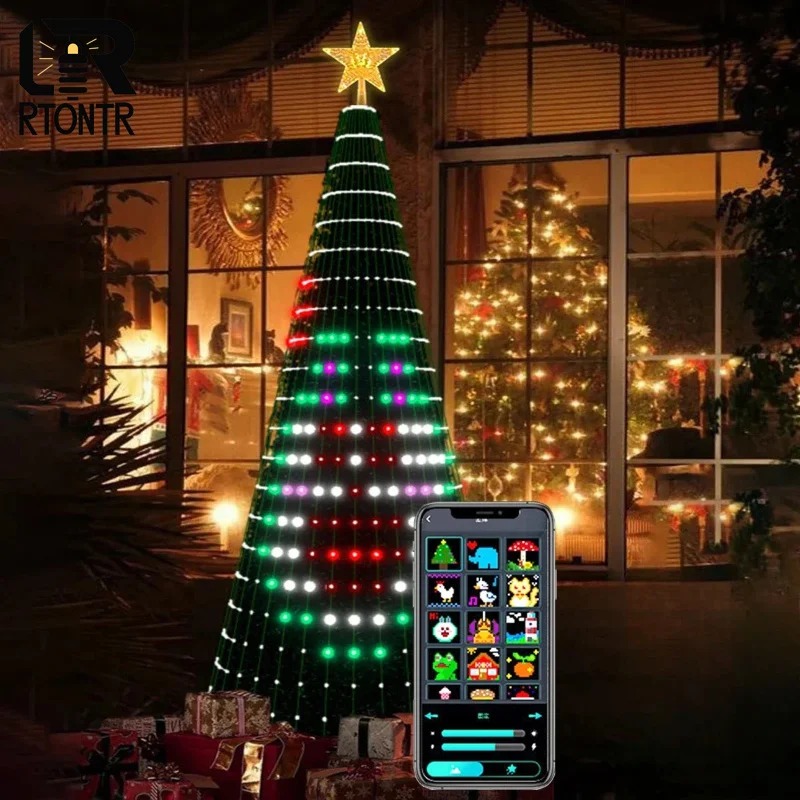 크리스마스 스타 트리 조명 RGB LED, 블루투스 앱 - Home Decor App 리뷰 및 가격