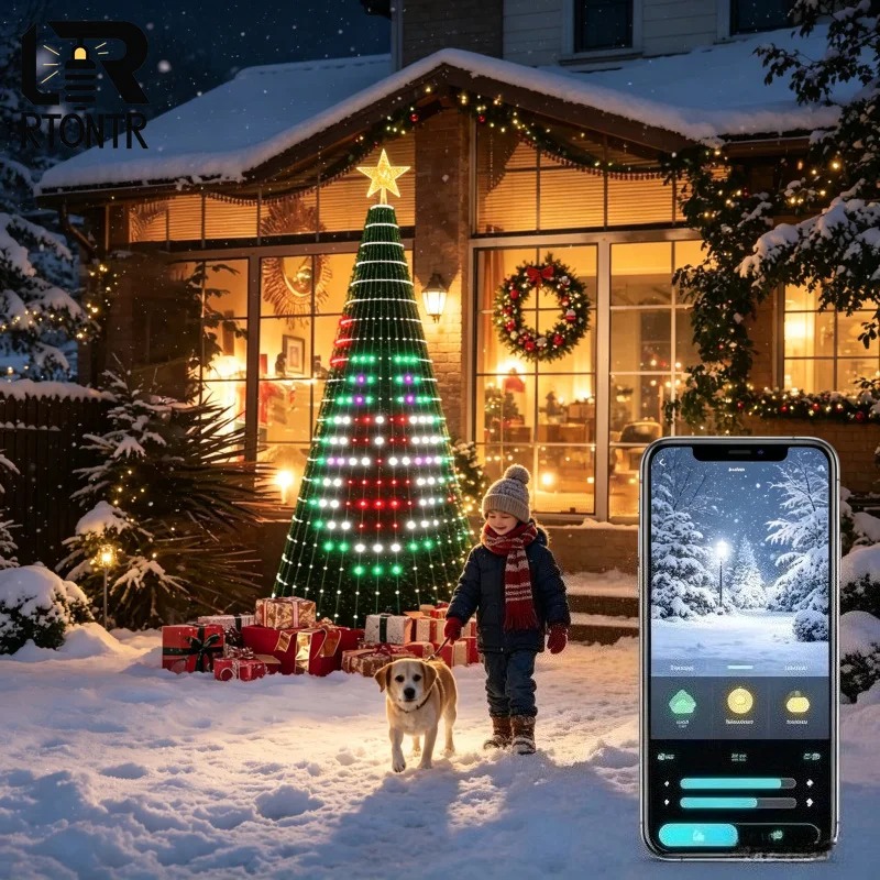 크리스마스 스타 트리 조명 RGB LED, 블루투스 앱 - Home Decor App 리뷰 및 가격