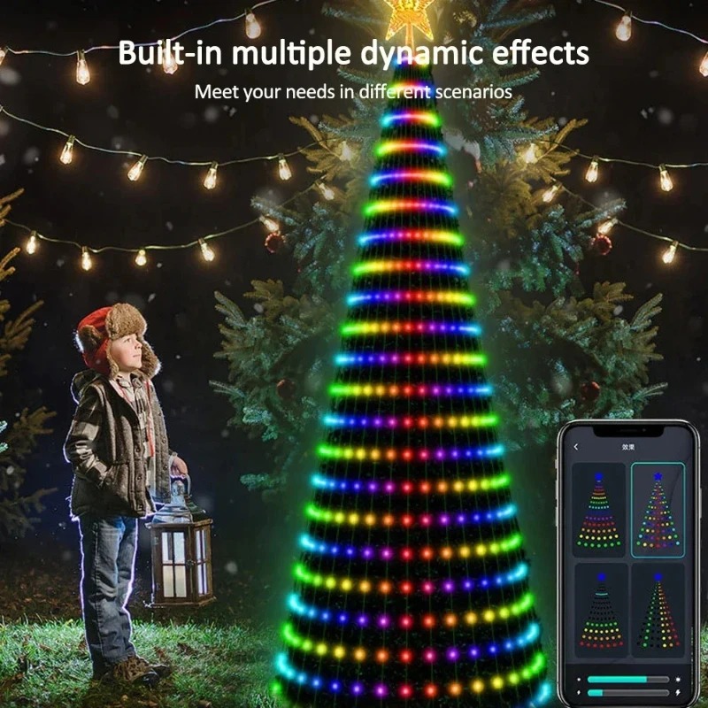 크리스마스 스타 트리 조명 RGB LED, 블루투스 앱 - Home Decor App 리뷰 및 가격