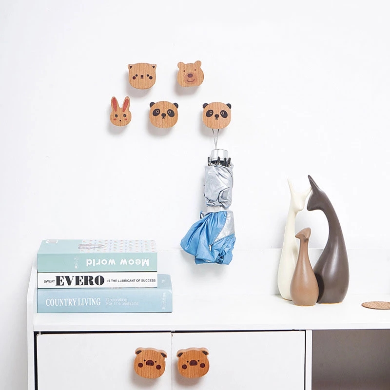 나무 귀여운 동물 코트 후크 단단한 나무 홀더 옷 키  - Home Decor Ikea 리뷰 및 가격