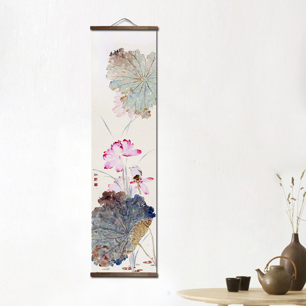 중국 스타일 로터스 로터스 리프 캔버스 월 아트 포스터 - Home Decor Ikea 리뷰 및 가격