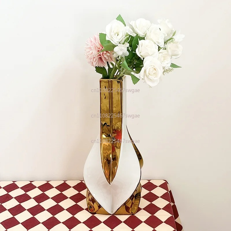 거실 장식용 창의적인 꽃꽂이 장식품 도자기 대형 화이트 - Home Decor Vase With Flowers 리뷰 및 가격