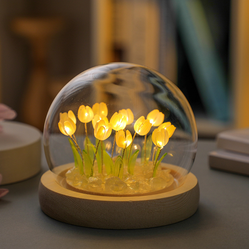 수제 튤립 야간 조명 수제 DIY 가방, 창의적인 데스 - Home Decor Tulip 리뷰 및 가격