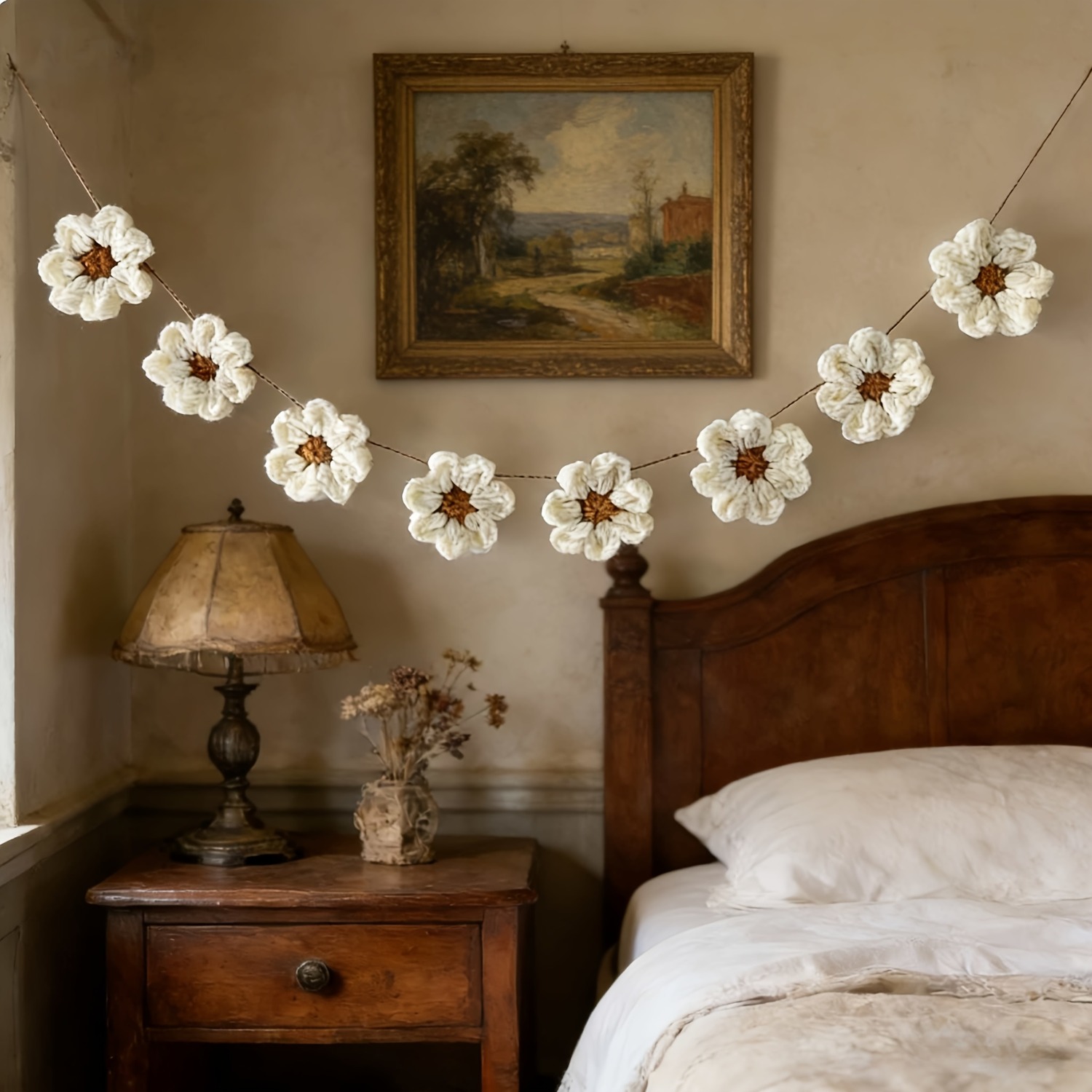 1.8미터 길이의 크로셰 데이지 장식 8개, 가정 장식 - Home Decor Daisy 리뷰 및 가격