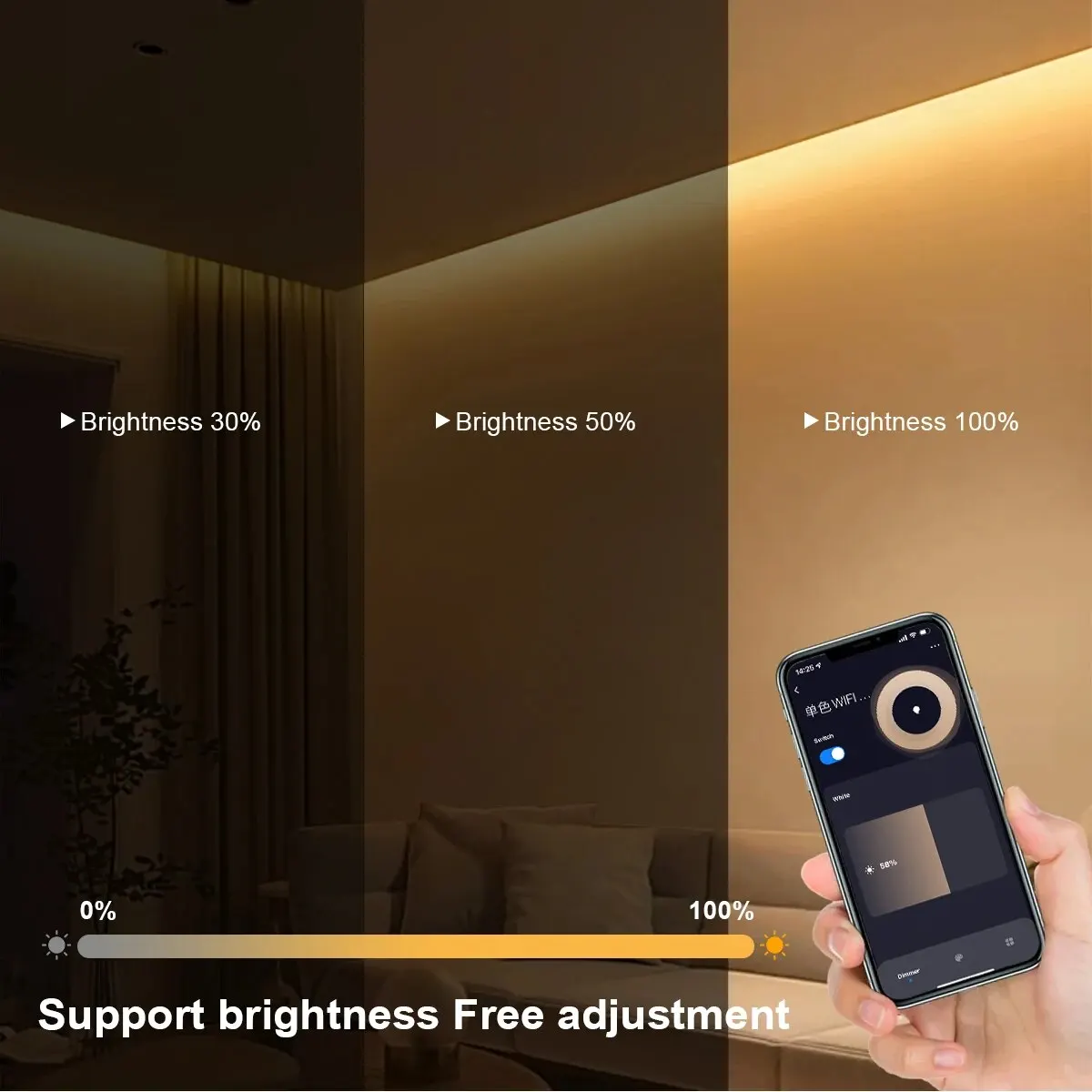 투야 스마트 COB LED 스트립 조명, WiFi 앱  - Home Decor App 리뷰 및 가격