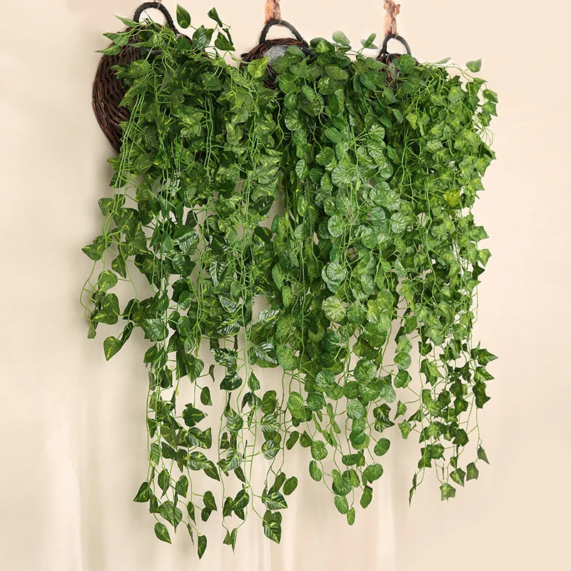 인공 녹색 무 벽걸이 식물 등나무, 집 거실 장식 배경 - Artificial Hanging Plants 리뷰 및 가격