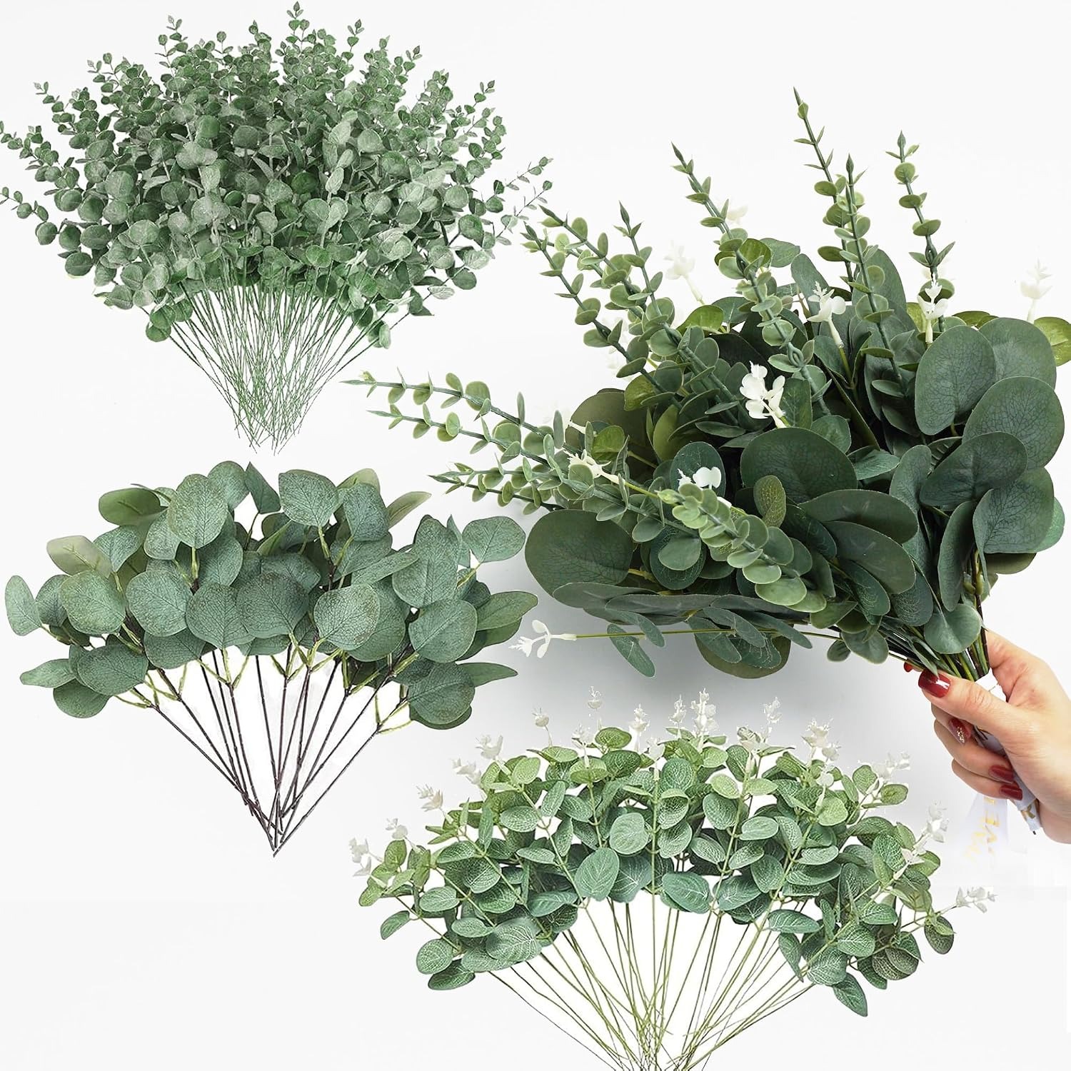 5/10/20Pcs 유칼립투스 잎 대량 인조 식물 줄기 - Artificial Hanging Plants 리뷰 및 가격
