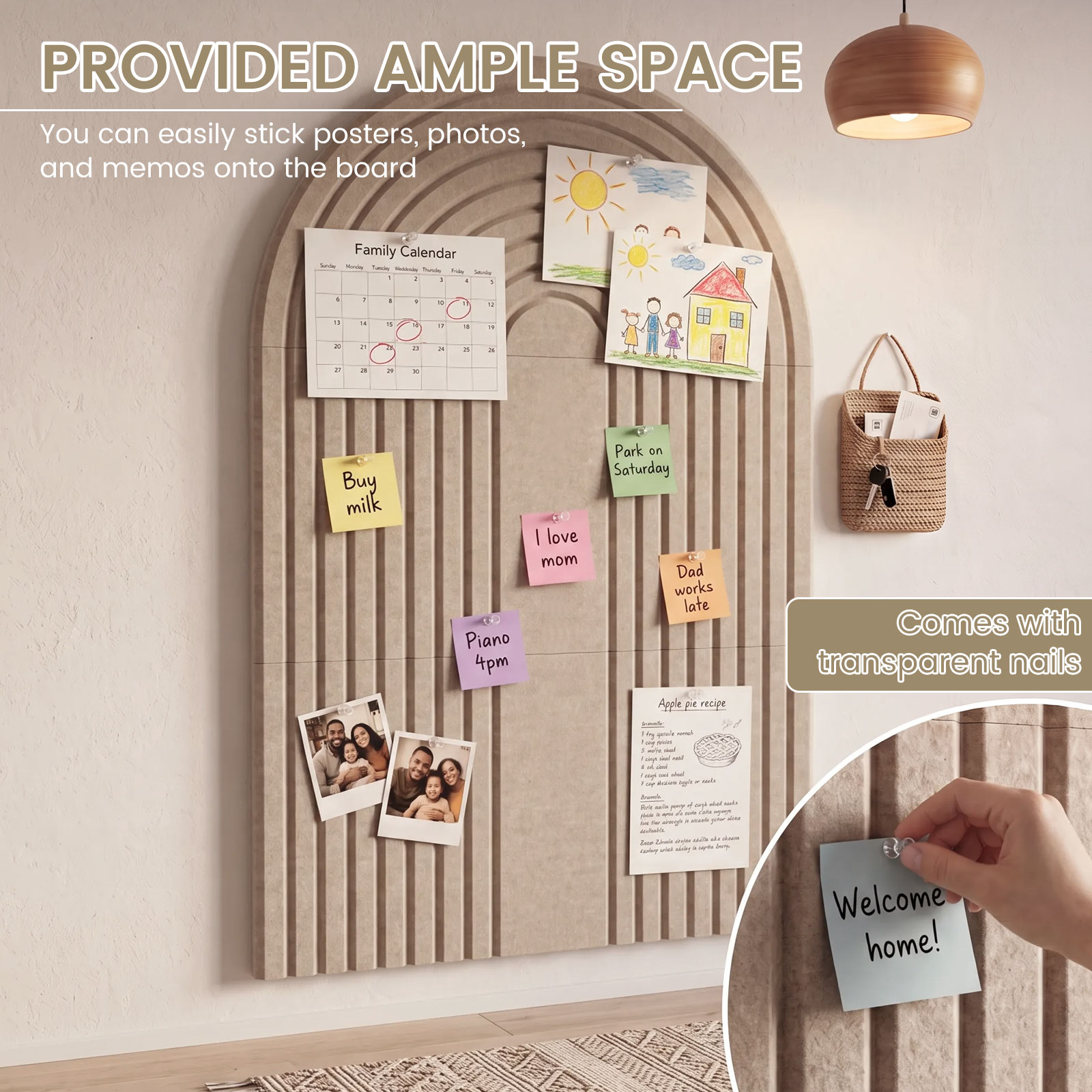 사무실 벽, 침실 벽, 홈 데코용 대형 아치형 펠트 게 - Home Decor Vision Board 리뷰 및 가격