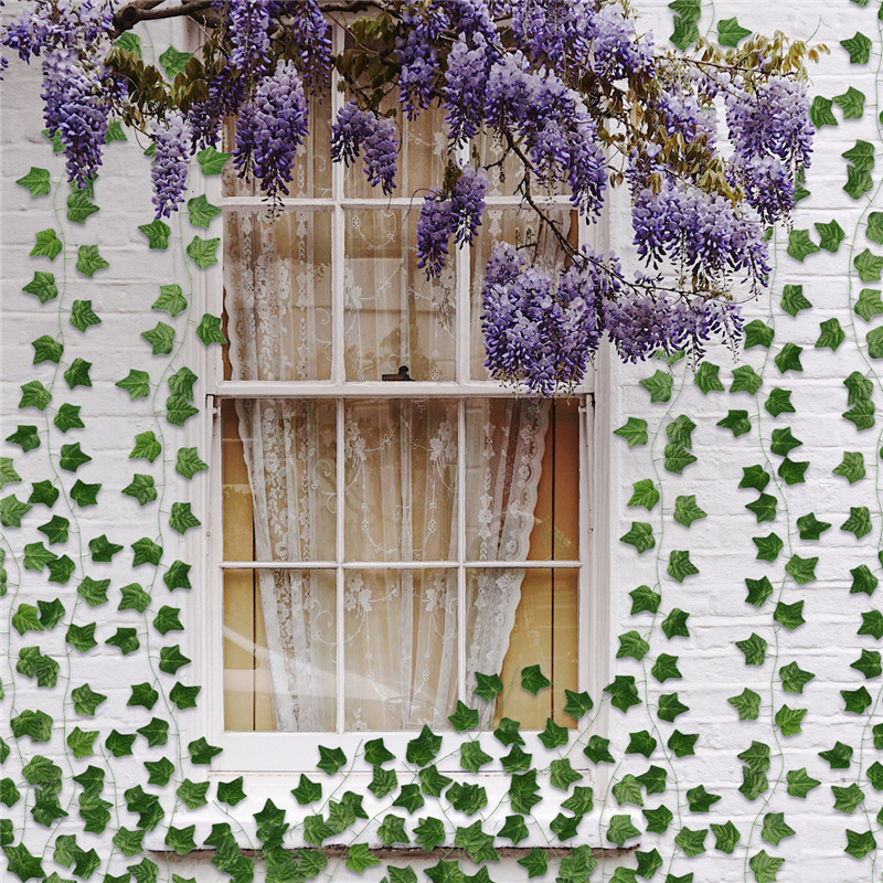 2.2M 아이비 녹색 가짜 잎 화환 식물 포도 나무 단 - Artificial Hanging Plants 리뷰 및 가격