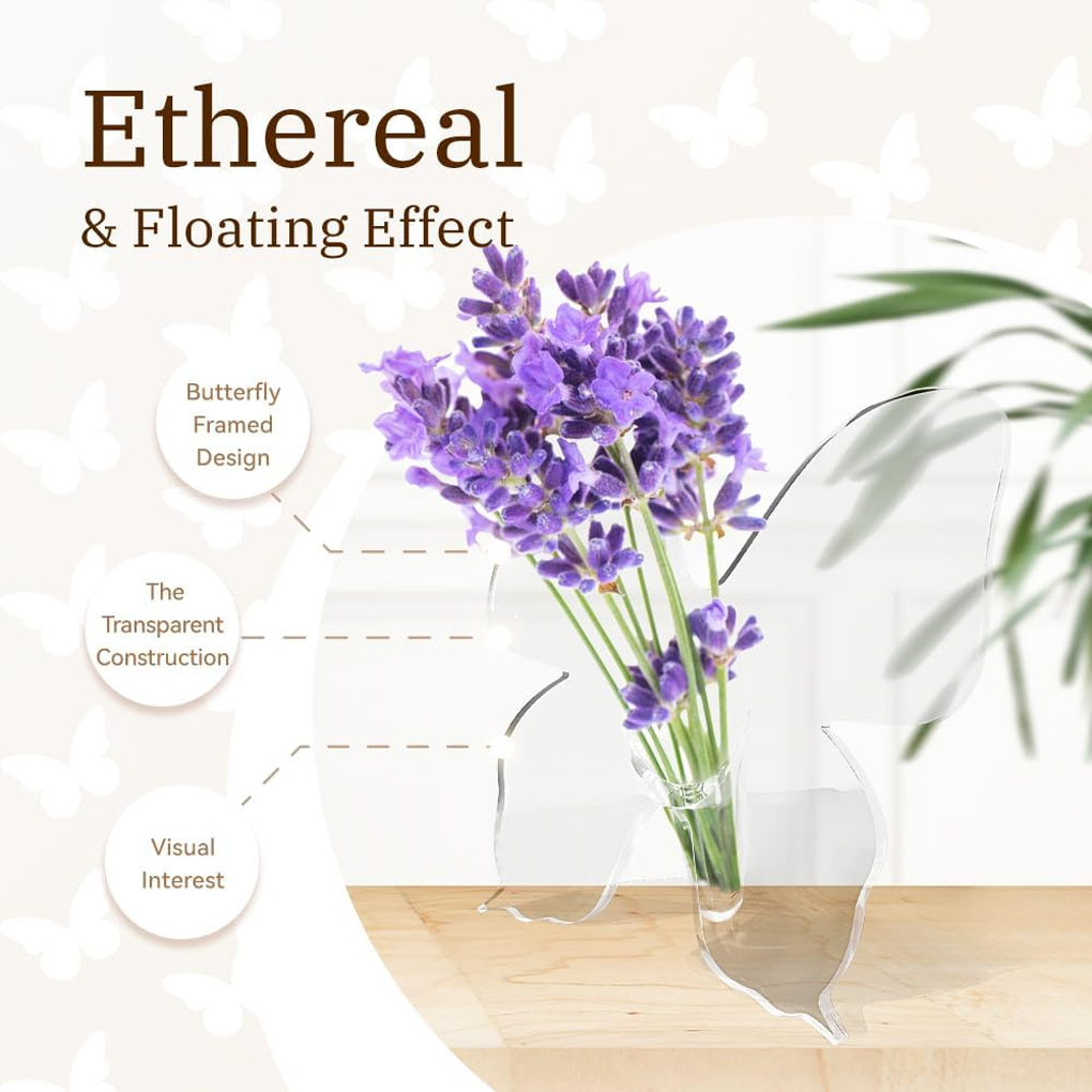 투명 나비 아크릴 꽃병 입체 꽃꽂이 액세서리 나비 꽃병 - Home Decor Vase With Flowers 리뷰 및 가격