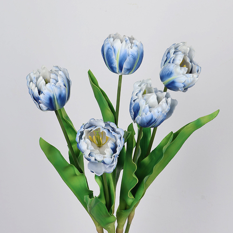 61CM 인조 앵무새 튤립 PU 소재 웨딩 신부 부케  - Home Decor Tulip 리뷰 및 가격