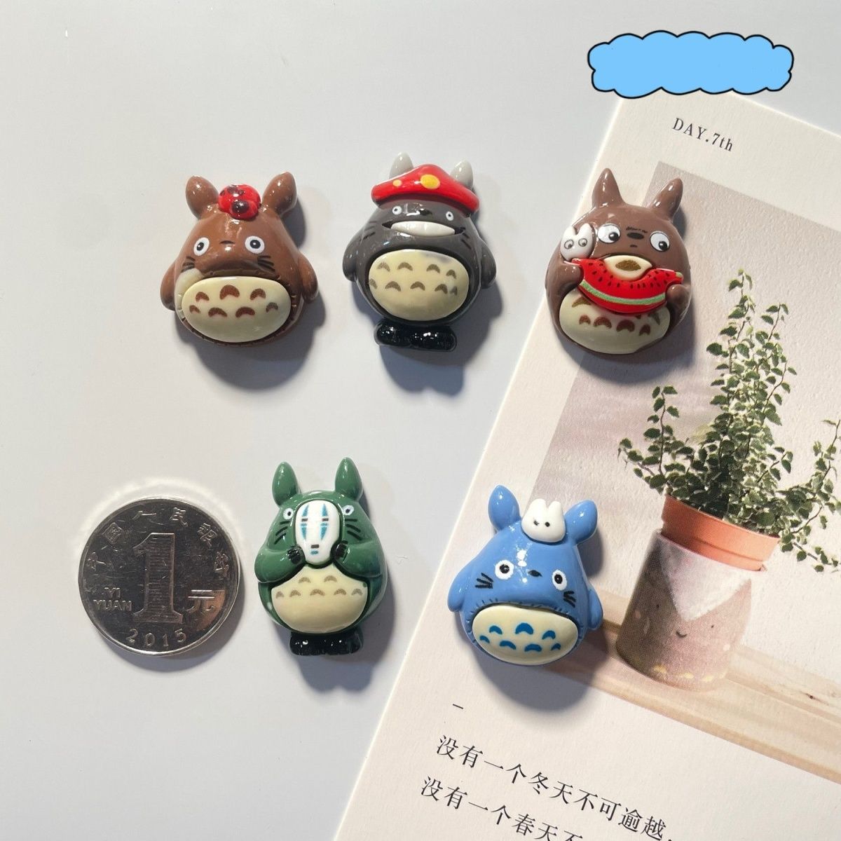 토토로 애니메이션 레진 냉장고 자석 귀여운 만화 캐릭터 - Home Decor Sticker 리뷰 및 가격