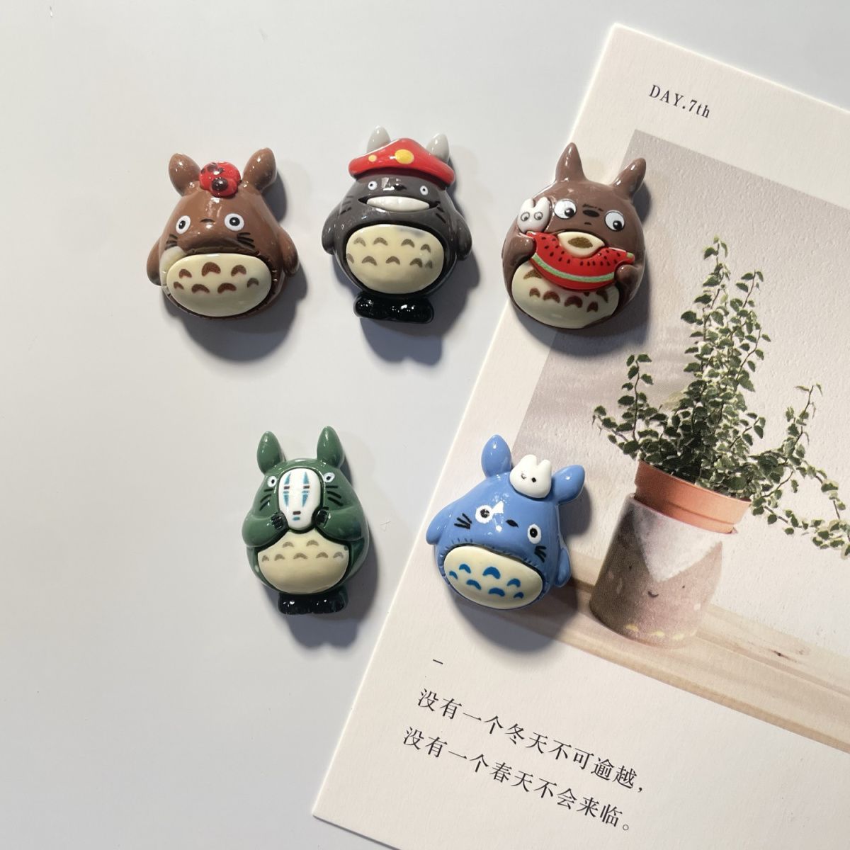 토토로 애니메이션 레진 냉장고 자석 귀여운 만화 캐릭터 - Home Decor Sticker 리뷰 및 가격