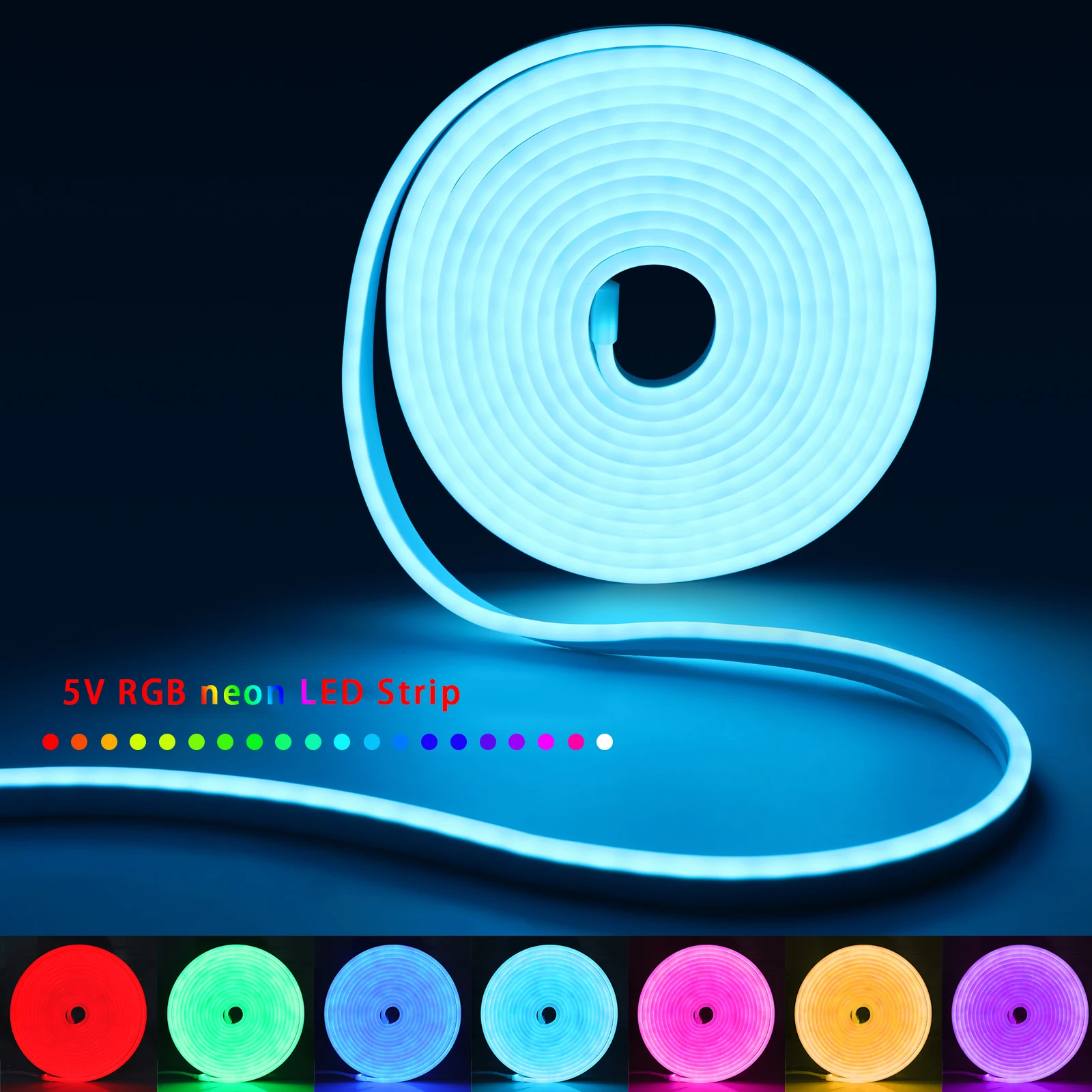 1-5m RGB LED 네온 스트립 라이트 5V USB - Home Decor Inspo 리뷰 및 가격