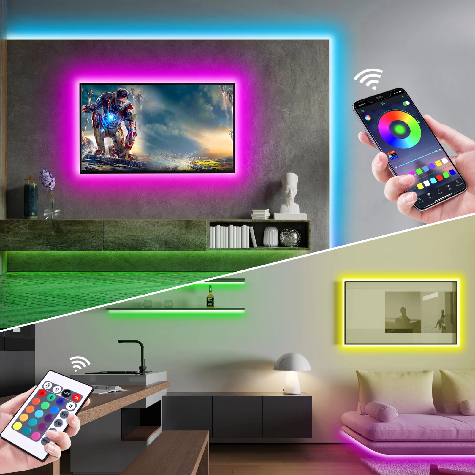 1-5m RGB LED 네온 스트립 라이트 5V USB - Home Decor Inspo 리뷰 및 가격
